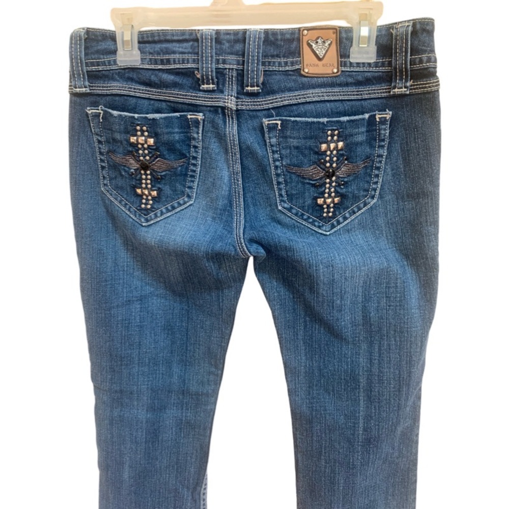 Sang Real by Miss Me Only The Chosen Jeweled Pockets Straight Leg Jeans Sz 30